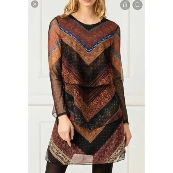 Desigual multicolor dress Vest Ocrida - Picture 1 of 9